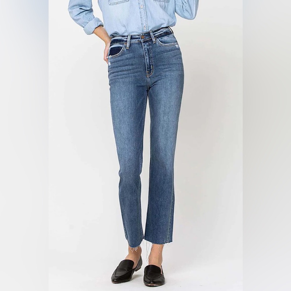 Flying Monkey Super High-Rise Straight Ankle Jeans